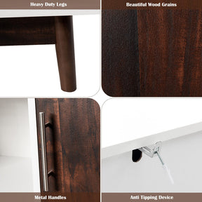 Giantex Buffet Cabinet, Modern Sideboard with 3 Doors, TV Console Center, Buffet Table Cupboard