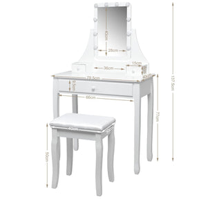 Dressing Table with Mirror & Stool