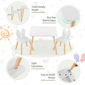 HONEY JOY Kids Table and 2 Chairs Set