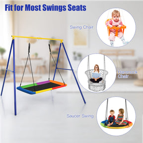 Heavy Duty Steel Swing Frame, 1.8M Large A-Frame Swing Stand w/Ground Stakes