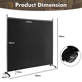 Giantex184 CM Single Panel Room Divider with Wheels