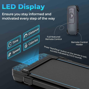 2-in-1 140 kg Capacity Under Desk Walking Pad Remote/APP Control & LED Display