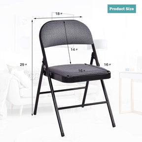 Giantex 4-Pack Folding Chairs, Fabric Folding Chairs