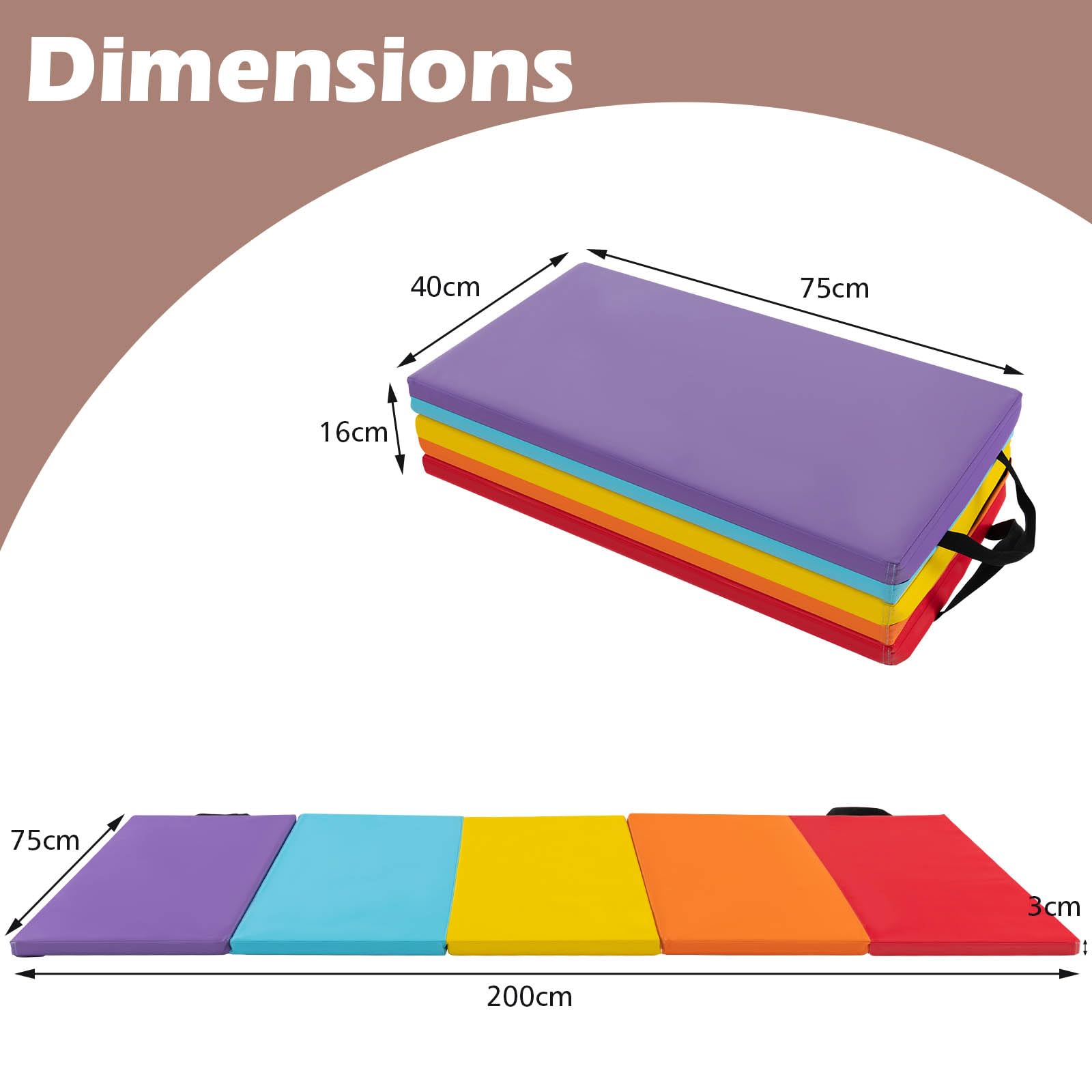 5-Panel Folding Gymnastics Mat