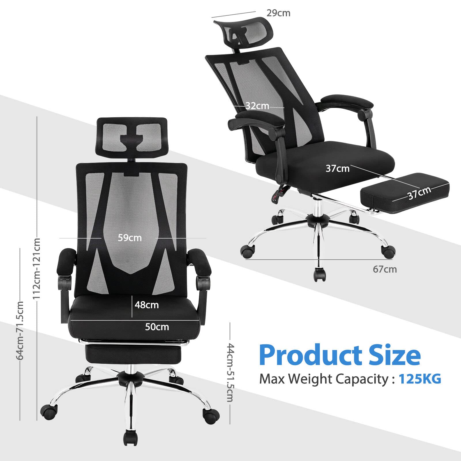 Giantex Ergonomic Office Chair with Footrest