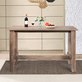 Giantex Dining Table, Rectangular Counter Height Table, Retro Kitchen Table, Space-Saving Bar Table for Dining Room