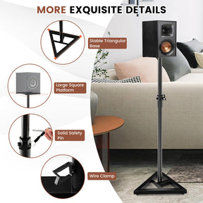 Giantex Adjustable Studio Monitor Stands, Studio Speaker Stands Pair w/Stable Triangular Base