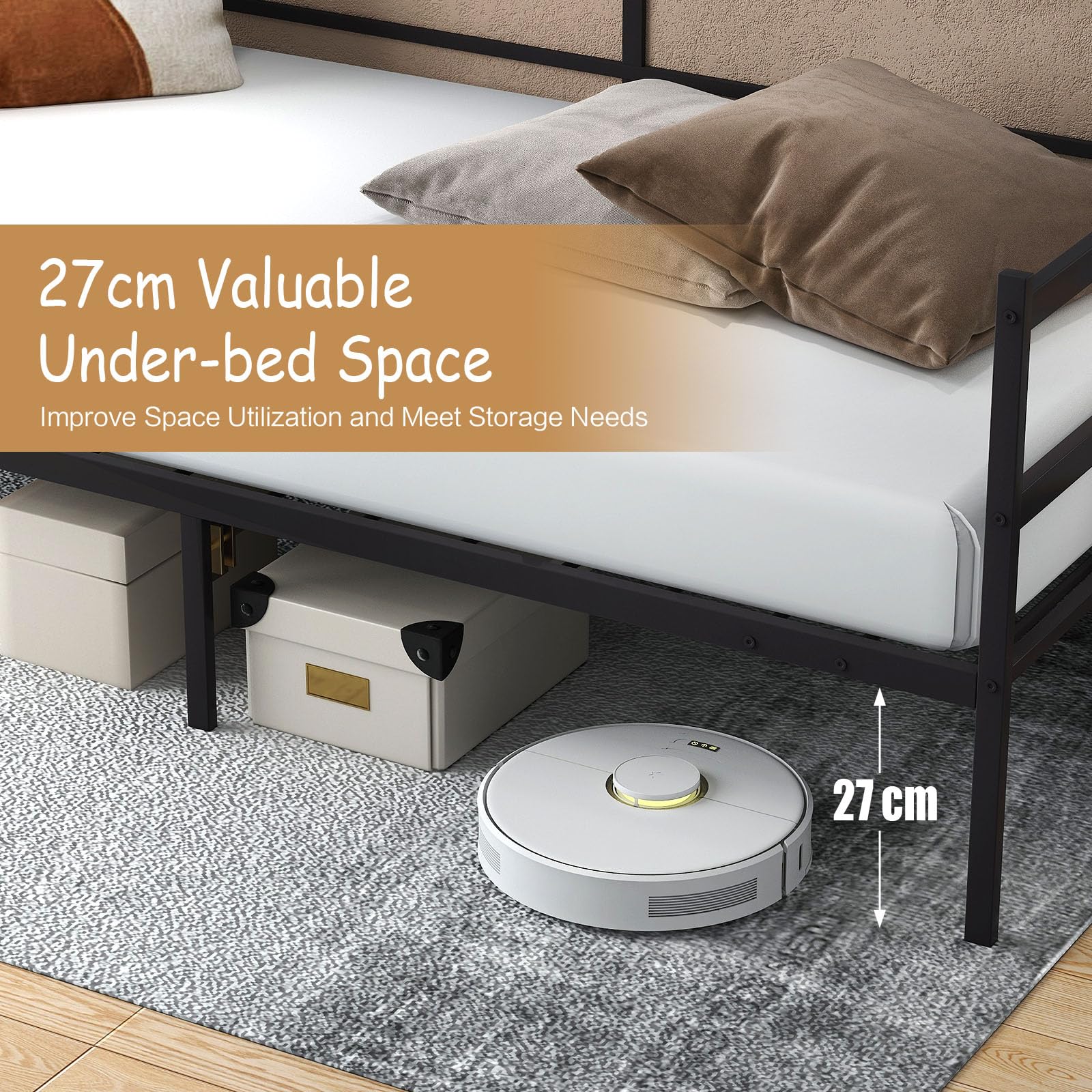 Giantex Metal Daybed Frame Twin Size, Modern Sofa Bed