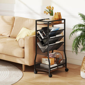 Rolling File Utility Cart w/ 2 Drawers, Lockable Wheels for Home Office