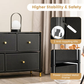 Giantex Dresser with 5 Drawers, Fabric Dresser Tower