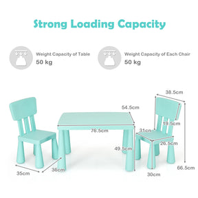 Kids Table and Chair Set, 3 Piece Children Activity Table for Reading