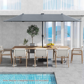 3.9 m Large Patio Umbrella w/LED Solar Lights