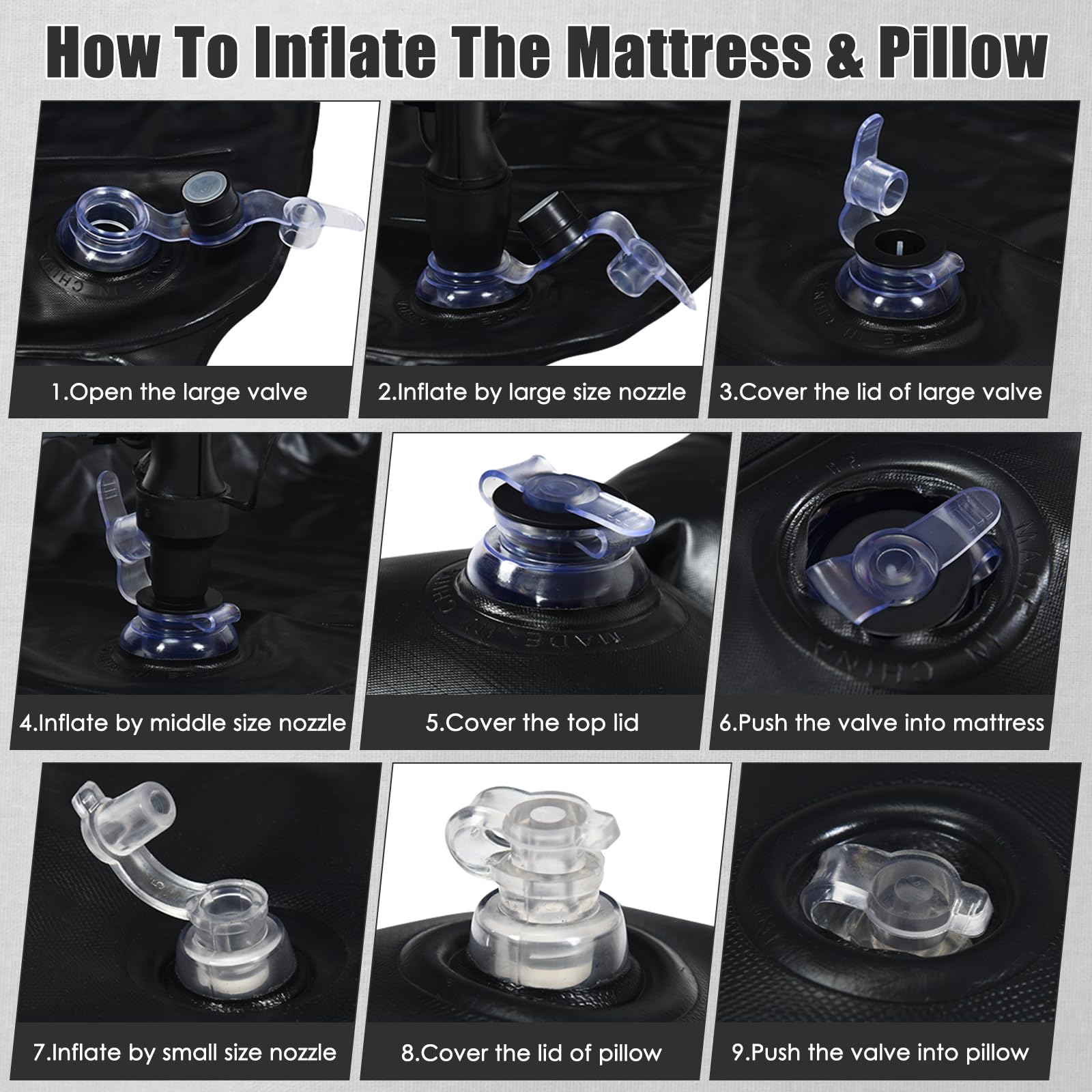 Inflatable Car Air Mattress, Backseat SUV Air Bed w/Pillow