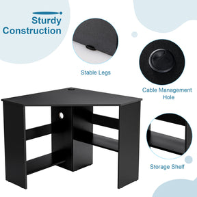 Compact Corner Desk, Corner Study Working Table