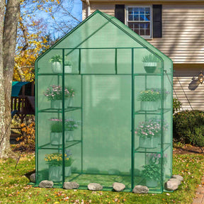 194cm Garden Greenhouse 3-Tier Waterproof Anti-UV Tarpaulin for Flower