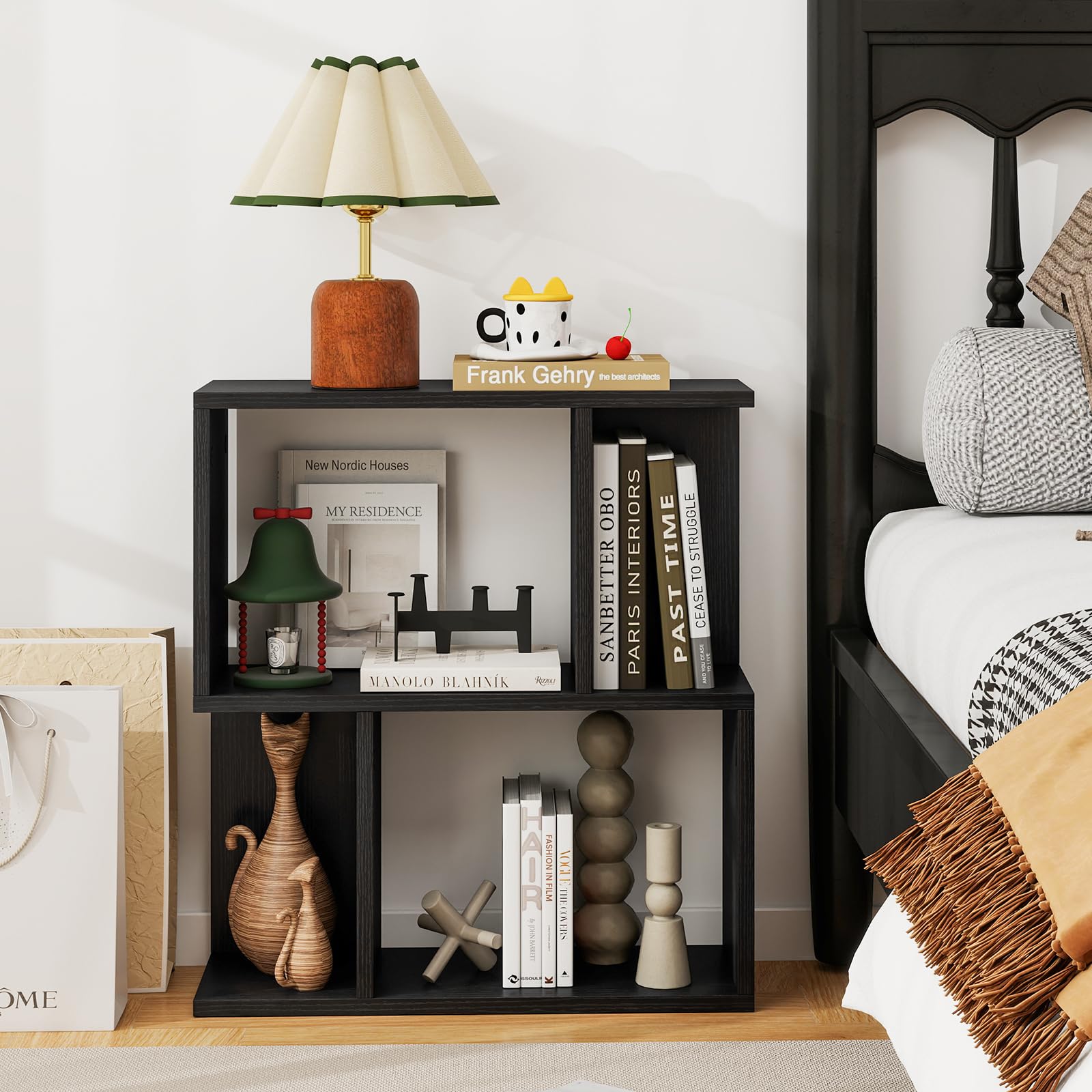 3-Tier Bookshelf, Display Shelf for Small Space