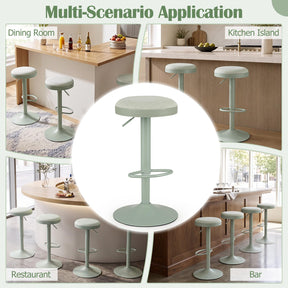 Bar Stools Set of 2, Kitchen Bar Stools w/Height Adjustment