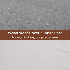 Dog Bed for Large Dogs, Orthopedic Dog Bed with Memory Foam Support, Waterproof Dog Crate Mat with Removable Cover