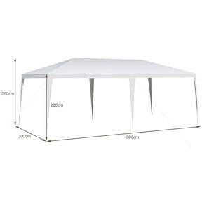 3m x 6m Canopy Tent, Waterproof Wedding Canopy with Wind Rope, Outdoor Shelter Pavilion for Parties Commercial Activity Camping