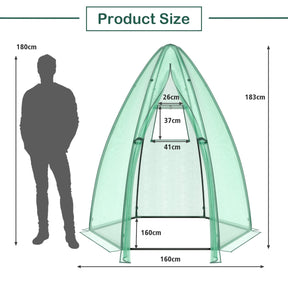 Mini Greenhouse for Indoor & Outdoor, Portable Walk-in Greenhouse w/ Waterproof PE Cover