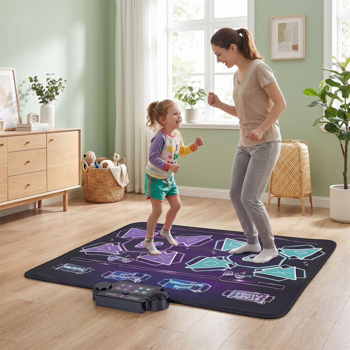 Kids Dance Mat, Electronic Playmat w/4 Modes & 3 LED Speeds 