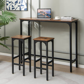 Giantex Bar Stools Set of 2, 30CM Counter Height Stools w/Black Metal Frame