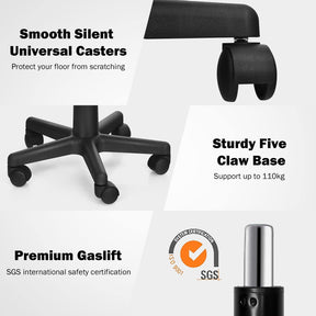 Giantex Low-Back Office Chair, Armless Computer Chair w/Y-Shaped Support