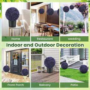 2 PCS 38 CM Artificial Plant Boxwood Topiary Ball
