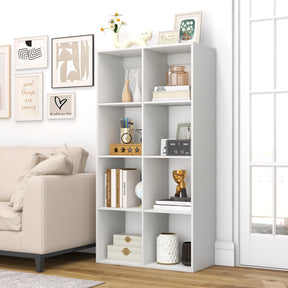 8-Cube Bookshelf, Modern Cubby Bookcase