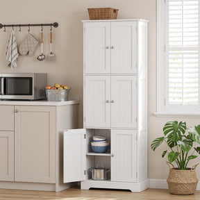 Tall Bathroom Storage Cabinet with 6 Doors, 60 x 30 x 160 CM