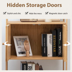 Bamboo Storage Cabinet with 3 Shelves for Bathroom