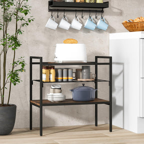 Giantex Industrial Entryway Table, Sofa Side Table with Removable Panel & Mesh Shelf
