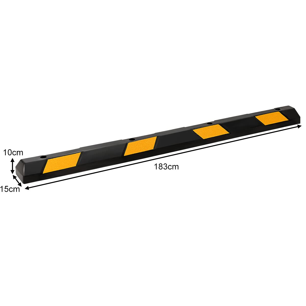 183cm Rubber Parking Block RV Trailer Wheel Tire Stopper Garage Driveway