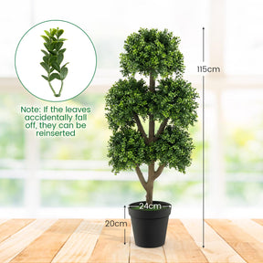Giantex 115 cm Artificial Boxwood Topiary Ball Tree