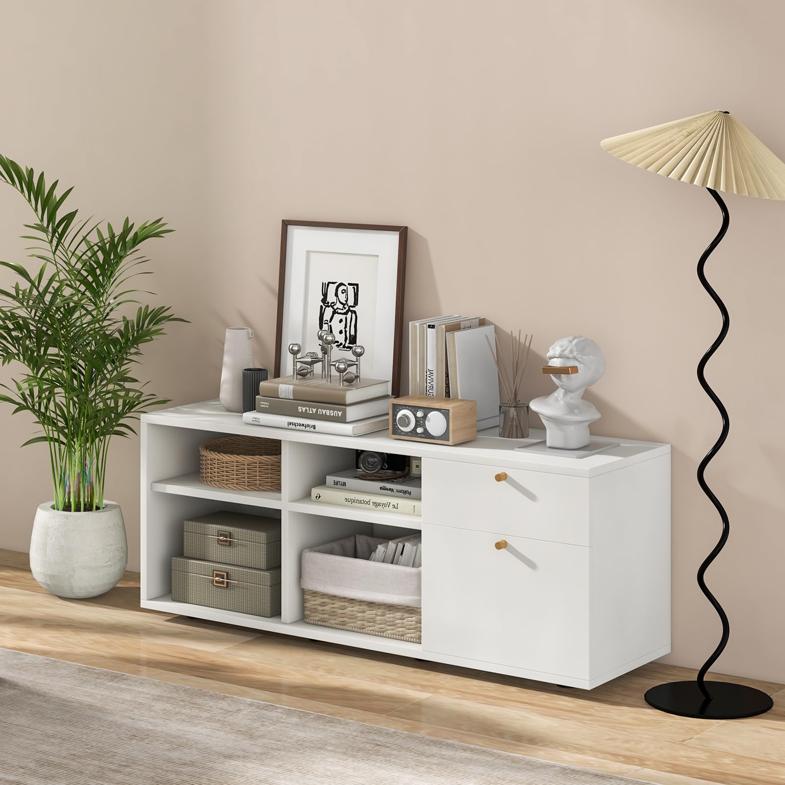 Giantex Storage Cabinet, Entryway Cabinet with 2 Drawers