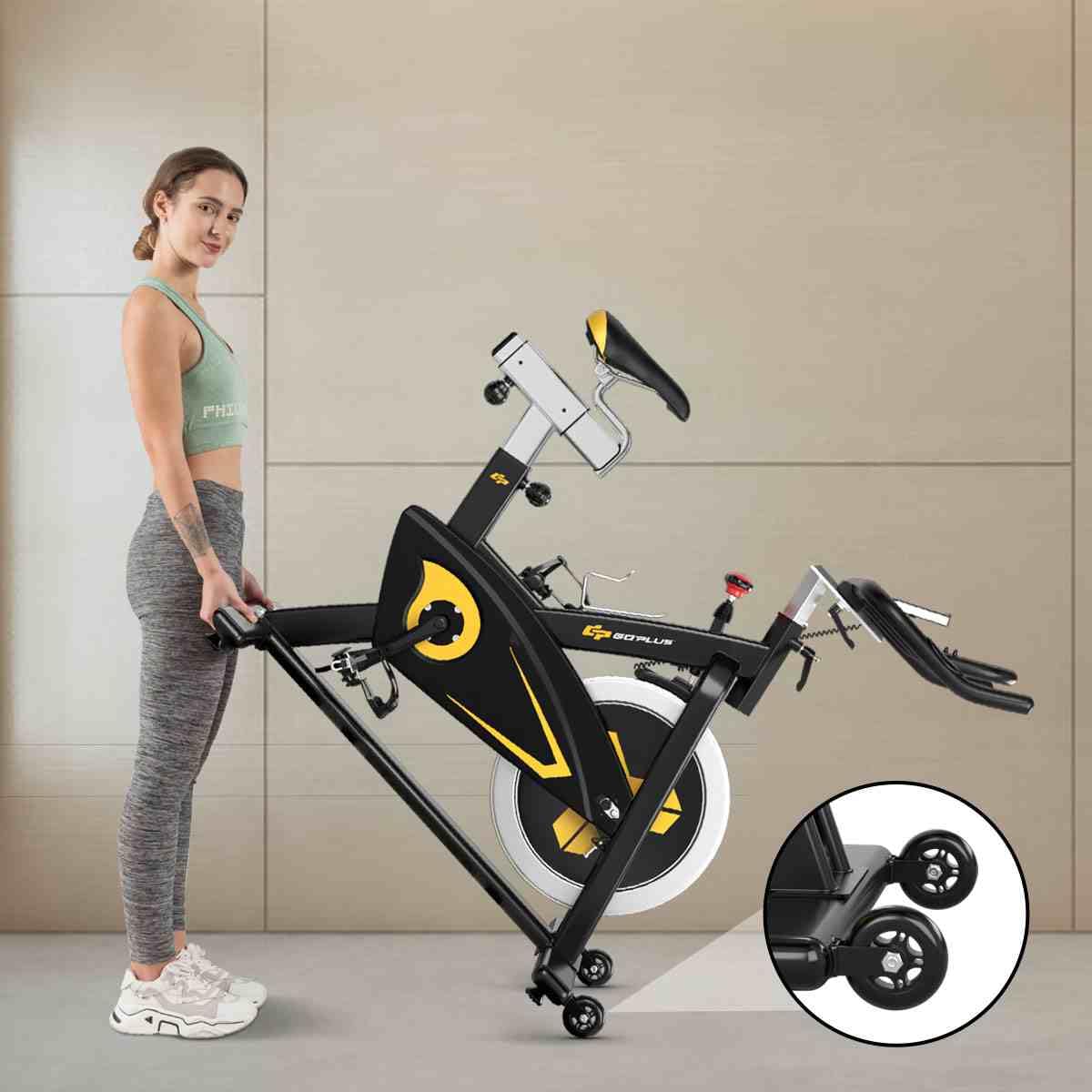 Magnetic Exercise Cycling Bike w/ Adjustable Resistant&Multi-Position Adjustment