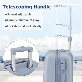Hard-Side Luggage with Spinner Wheels, 20" Carry-on Luggage with TSA Lock