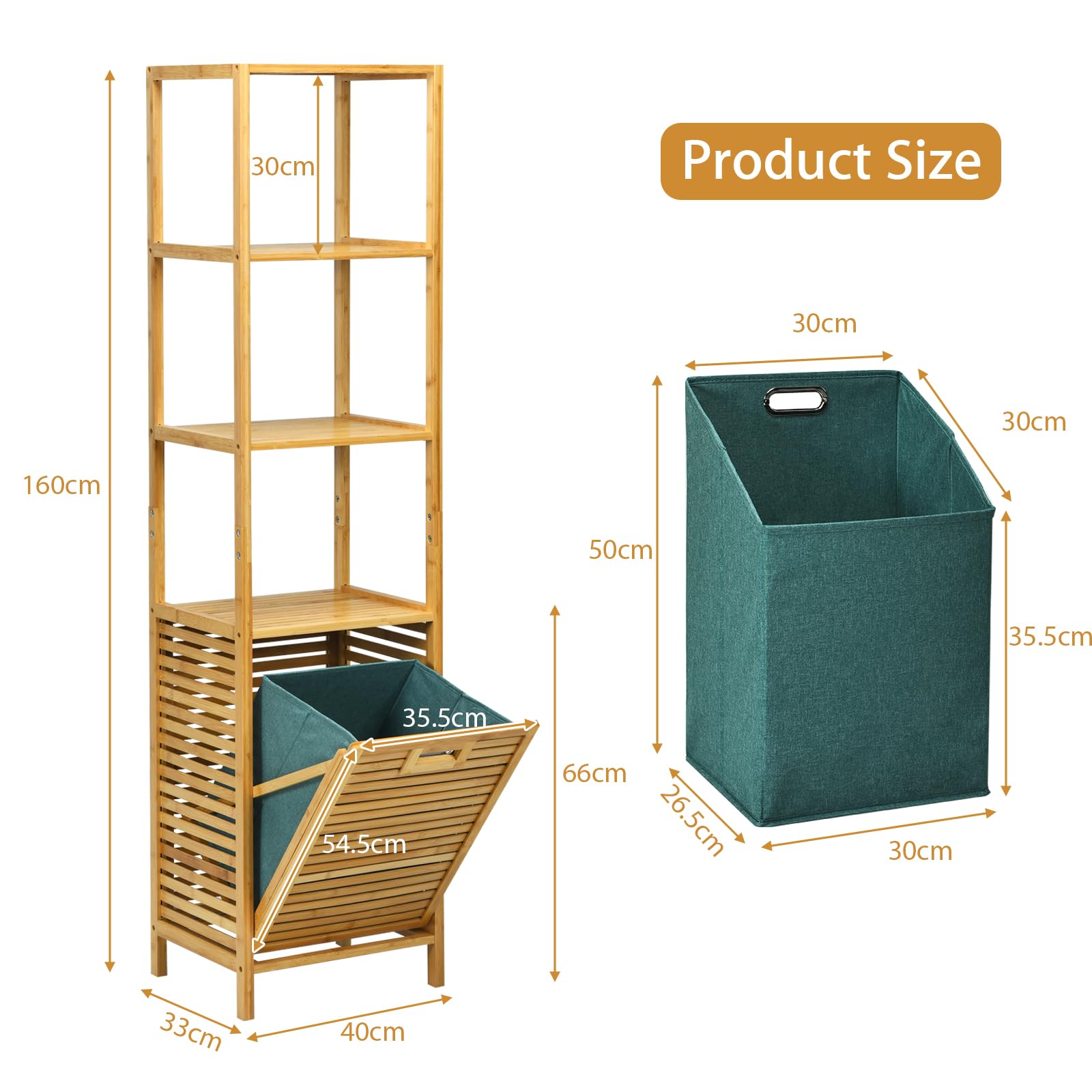 Giantex Bathroom Tilt-out Laundry Hamper