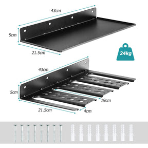 Electric Drill Storage Rack, Wall Mounted Drill Holder & Floating Shelf, Power Tool Organizer