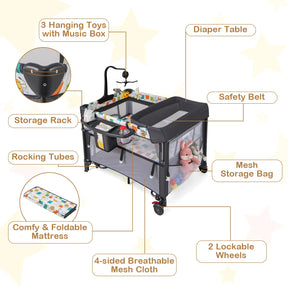 BABY JOY 5-in-1 Baby Bassinet