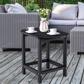 46cm Adirondack Outdoor Side Table, Weather Resistant End Table, Outdoor Tea Table for Patio, Backyard