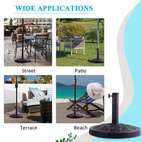 Round Resin Umbrella Base, Outdoor Patio Umbrella Holder