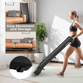 140kg Capacity Under Desk Treadmill Walking Pad w/Remote & APP Control LED