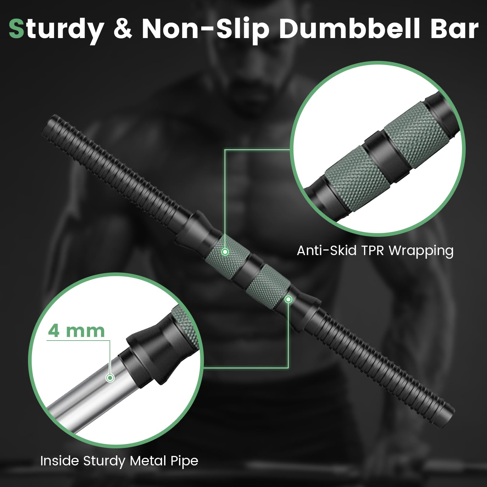 20 kg Adjustable Weight Dumbbell Set with 4 Modes for Home Gym Fitness Exercise