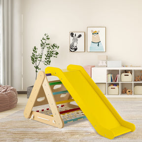 HONEY JOY Kids Triangle Climber with Ramp