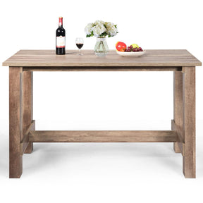 Giantex Dining Table, Rectangular Counter Height Table, Retro Kitchen Table, Space-Saving Bar Table for Dining Room