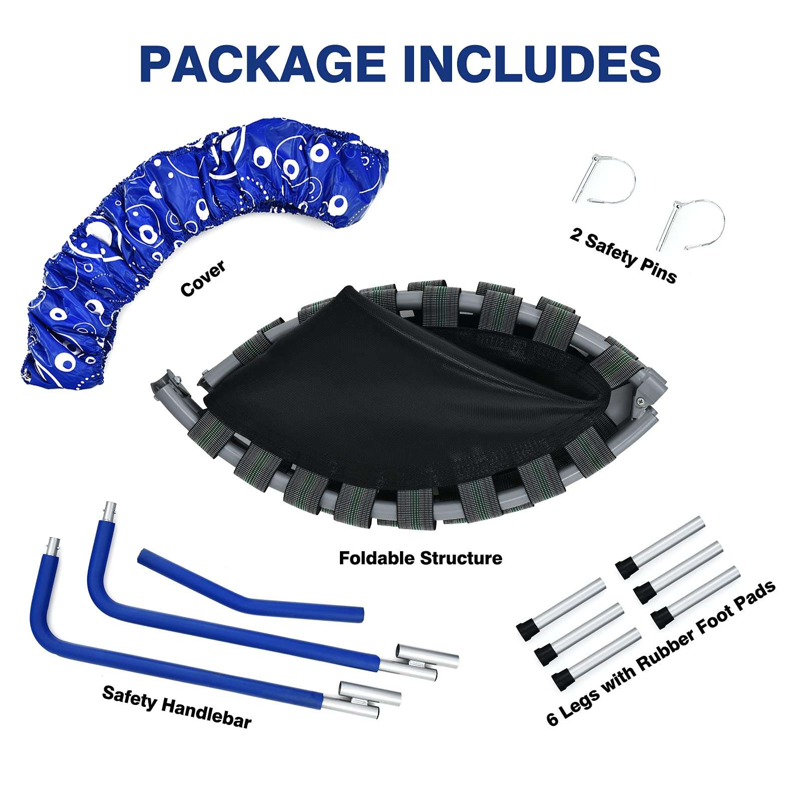 HONEY JOY 36” Kids Trampoline, Foldable Toddler Trampoline for Indoor and Outdoor