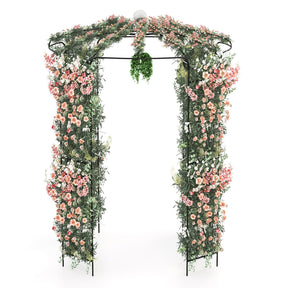 Birdcage Shape Arch,286 cm High x 206cm Wide, Heavy-Duty Wrought Metal Arbor for Climbing Plants