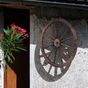Giantex Set of 2 Decorative Wooden Wheels