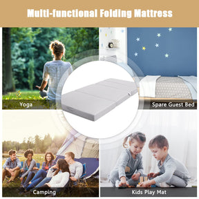 Giantex 10cm Folding Mattress, Portable Sofa Bed Play Mat for Guests Kids